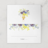 Blauwe en Gele Bloemenlantaarn Bruiloft (Buitenkant ongevouwen)