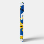 Blauwe en gele Camo Case-Mate iPhone Case (Achterkant / Rechts)