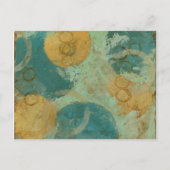 Blauwe en gele cirkels briefkaart (Voorkant)