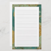 Blauwe en gele cirkels briefpapier (Voorkant / Achterkant)