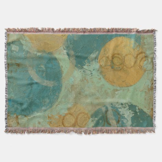 Blauwe en gele cirkels deken (Voorkant)