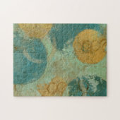 Blauwe en gele cirkels legpuzzel (Horizontaal)