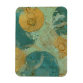 Blauwe en gele cirkels magneet (Verticaal)