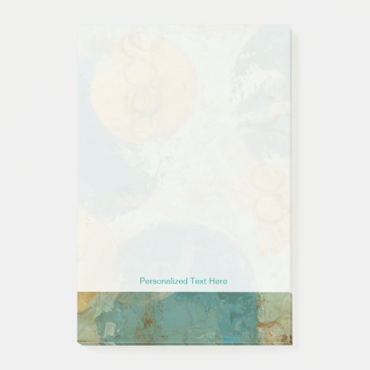 Blauwe en gele cirkels post-it® notes (Voorkant)