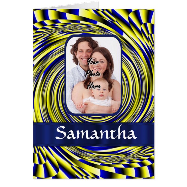 Blauwe en gele fractal (Voorkant)