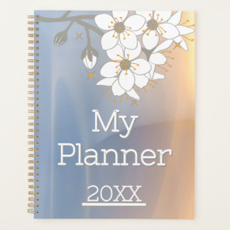 Blauwe en gele kersenbloesem Sakura Planner