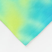 Blauwe en gele kleurstof fleece deken (Hoek)