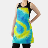 Blauwe en gele kleurstof schort (Insitu)