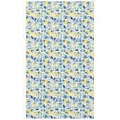 Blauwe en gele luiers en bloemen tafelkleed (Voorkant)