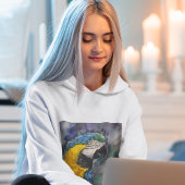 Blauwe en gele macaw hoodie