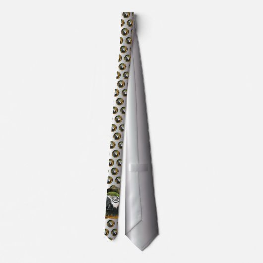 Blauwe en gele Macaw uit Amazon Stropdas (Achterkant)