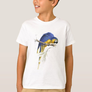Blauwe en gele Maccaw door Edward Lear T-shirt