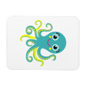 Blauwe en Gele Octopus Magneet (Horizontaal)