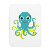 Blauwe en Gele Octopus Magneet (Verticaal)