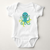 Blauwe en Gele Octopus Romper (Voorkant)