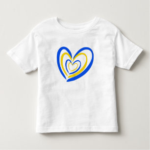 Blauwe en gele Oekraïense inspiratie Vrede geen oo Kinder Shirts