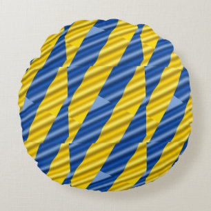 Blauwe en gele Oekraïense inspiratie Vrede geen oo Rond Kussen