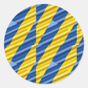Blauwe en gele Oekraïense inspiratie Vrede geen oo Ronde Sticker
