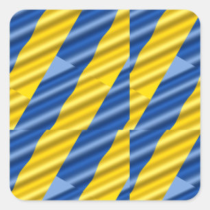 Blauwe en gele Oekraïense inspiratie Vrede geen oo Vierkante Sticker