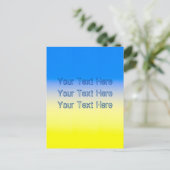 Blauwe en gele Oekraïne Geïnspireerde aangepaste t Briefkaart (Staand voorkant)