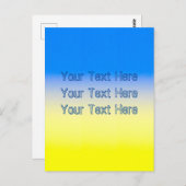 Blauwe en gele Oekraïne Geïnspireerde aangepaste t Briefkaart (Voorkant / Achterkant)