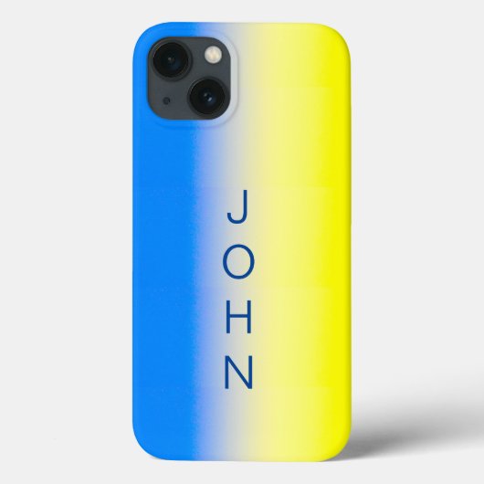 Blauwe en gele Oekraïne Geïnspireerde aangepaste t Case-Mate iPhone Case (Achterkant)