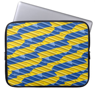 Blauwe en gele Oekraïne Geïnspireerde vredesanti-o Laptop Sleeve