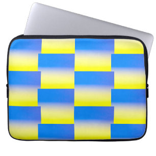 Blauwe en gele Oekraïne Geïnspireerde vredesanti-o Laptop Sleeve