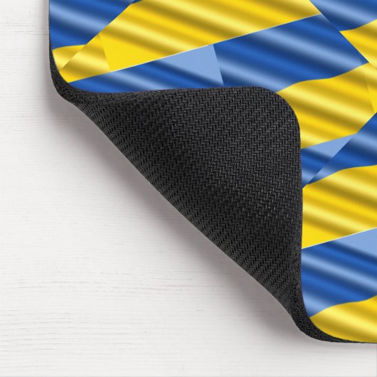 Blauwe en gele Oekraïne Geïnspireerde vredesanti-o Muismat (Hoek)