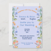 Blauwe en gele periwinkle kaart (Voorkant)