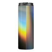 Blauwe en gele plastic fles (Achterkant)
