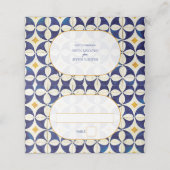 blauwe en gele Portugese patroonbruiloft (Buitenkant ongevouwen)