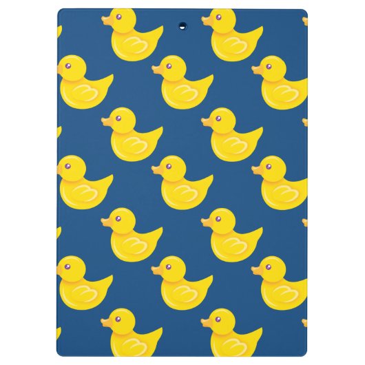 Blauwe en gele rubbereend, Ducky Klembord (Achterkant)