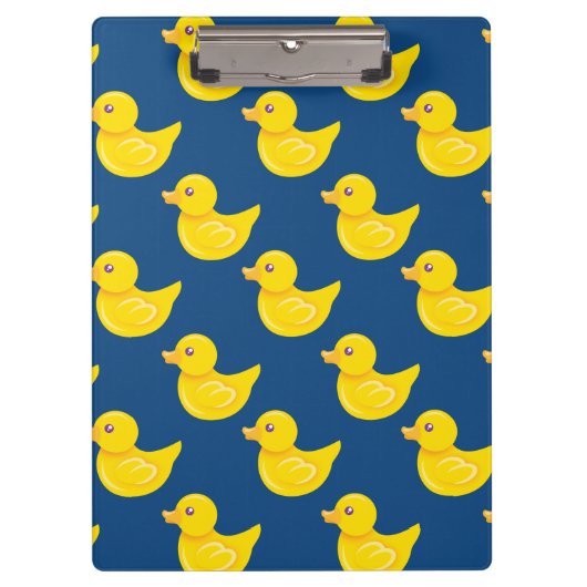 Blauwe en gele rubbereend, Ducky Klembord (Voorkant)