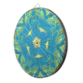 Blauwe en gele sterren dartbord (Voorkant Rechts)
