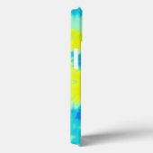 Blauwe en Gele Tie Dye Telefoon Case (Achterkant / Rechts)