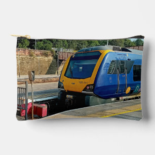 Blauwe en gele trein etui