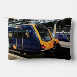 Blauwe en gele trein etui