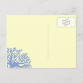 Blauwe en gele tropische vissen redden de datum aankondigingskaart (Achterkant)