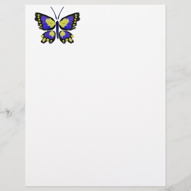 Blauwe en gele vlinder (Voorkant)