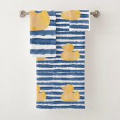 Blauwe en gele Waterverf Bad Handdoek (Insitu)