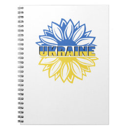 Blauwe en gele zonnebloem. Oekraïens Notitieboek