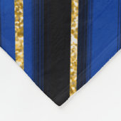 Blauwe en gouddeken fleece deken (Hoek)