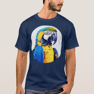 Blauwe en gouden ara 16 t-shirt