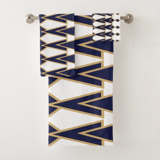 Blauwe en gouden Bowties Bad Handdoek (Insitu)