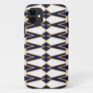 Blauwe en gouden Bowties iPhone 11 Hoesje