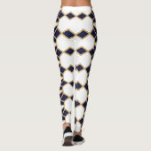 Blauwe en gouden Bowties Leggings (Achterkant)