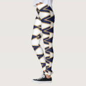Blauwe en gouden Bowties Leggings (Links)