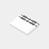 Blauwe en gouden Bowties Post-it® Notes (Schuin)