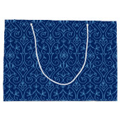 Blauwe en gouden decoratieve Hanukkah Large Cadeauzakje (Achterkant)